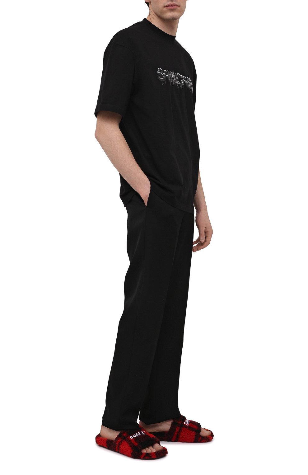 Текстильные шлепанцы furry BALENCIAGA, арт. 654747/W2F21, фото 2