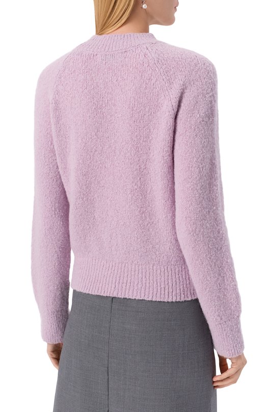 Шерстяной свитер Dries Van Noten 011225-2709-403 Сиреневый  011225-2709-403 Фото 4