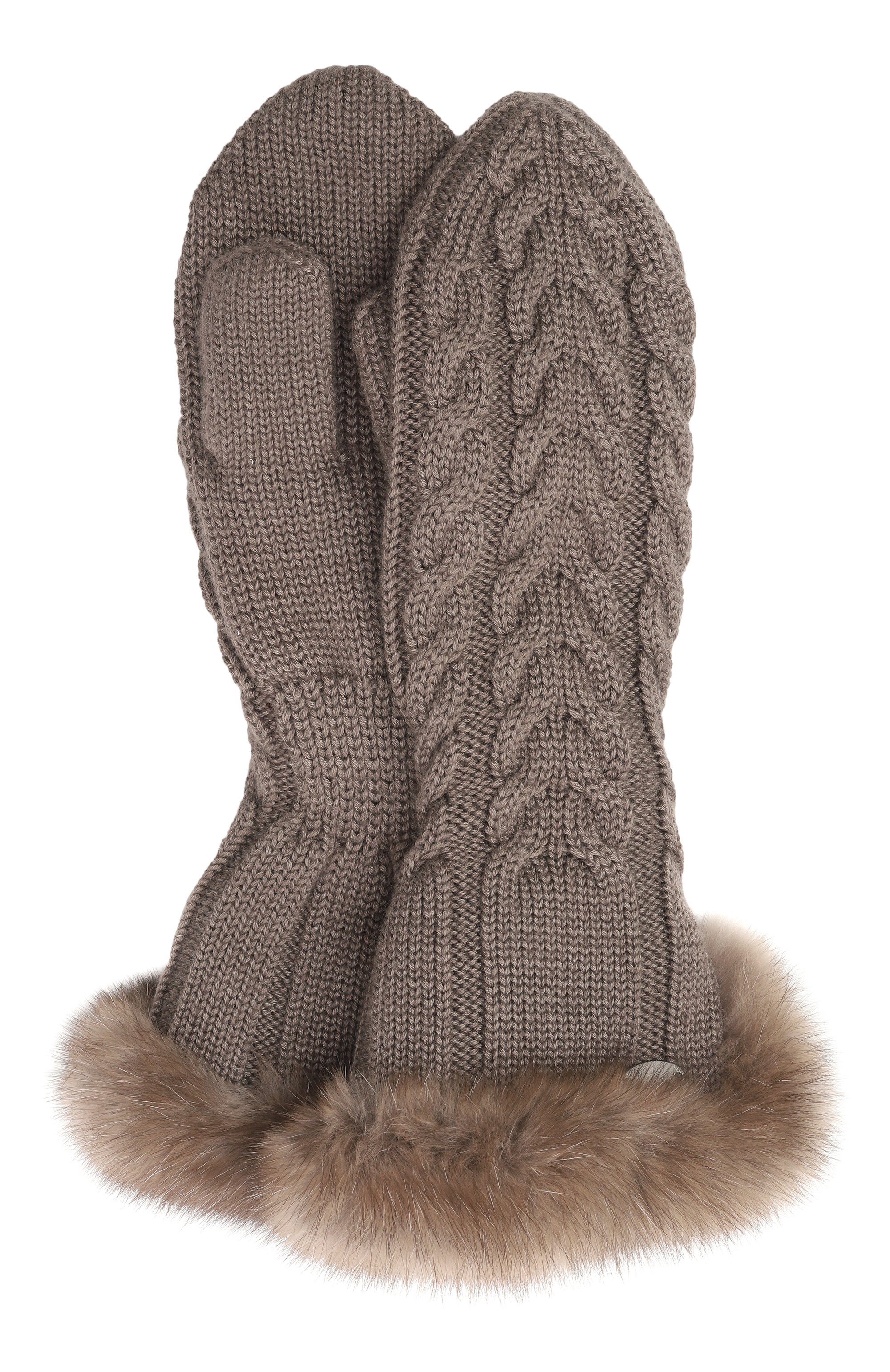 Утепленные варежки с отделкой из соболя BLACK SABLE темно-бежевого цвета по цене 125000 руб., арт. BS-47V15, фото 1 Утепленные варежки с отделкой из соболя BLACK SABLE, арт. BS-47V15, фото 1