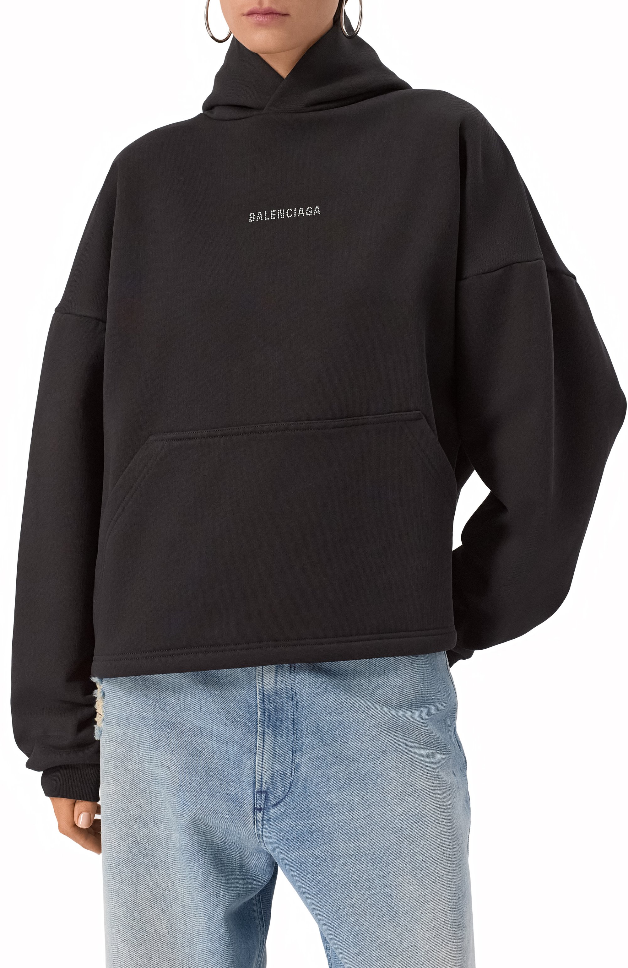 Хлопковое худи BALENCIAGA, арт. 818545/TQVY1, фото 3