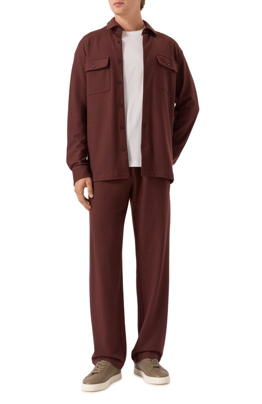 Шерстяная рубашка 12 STOREEZ 134097 Коричневый  134097 Фото 2