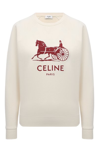 Женский свитшот из хлопка и кашемира CELINE, арт. 2Y247450I