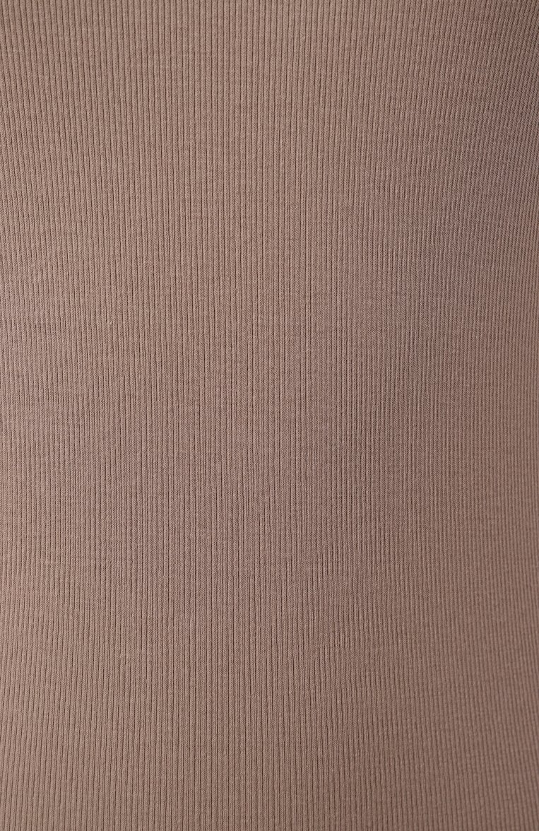 Женская хлопковая майка BRUNELLO CUCINELLI бежевого цвета, арт. M0TC8FX230 | Фото 6 (Длина (для топов): Стандартные; Рукава: Без рукавов; Стили: Минимализм; Материал внешний: Хлопок)