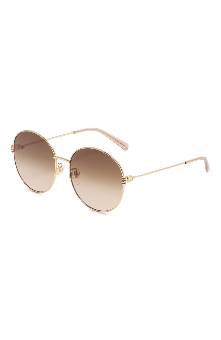 Женские солнцезащитные очки GUCCI коричневого цвета, арт. GG1281SK 002 | Фото 1 (Региональные ограничения белый список (Axapta Mercury): Не проставлено; Нос: Не проставлено; Материал: Металл; Тип очков: С/з; Оптика Гендер: оптика-женское; Очки форма: Круглые)