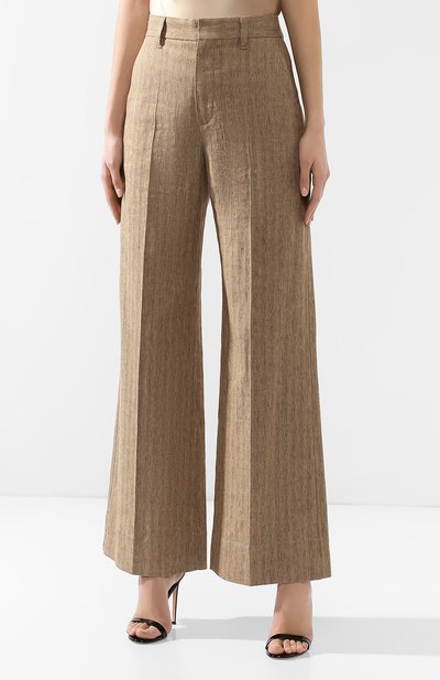 Брюки из смеси хлопка и льна BRUNELLO CUCINELLI, арт. MF578P6947, фото 3