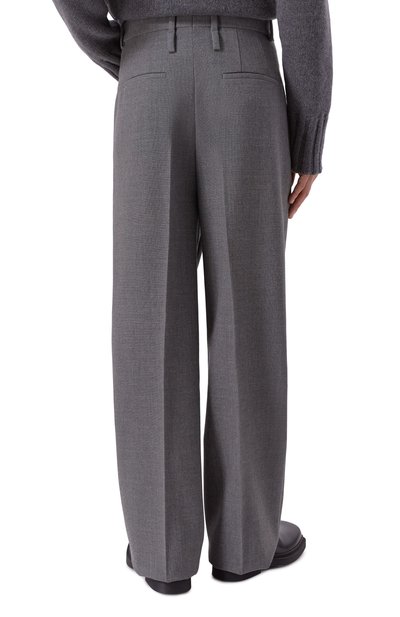 Шерстяные брюки JIL SANDER серого цвета по цене 169500 руб., арт. J21KA0280/J41557, фото 4 Шерстяные брюки JIL SANDER, арт. J21KA0280/J41557, фото 4