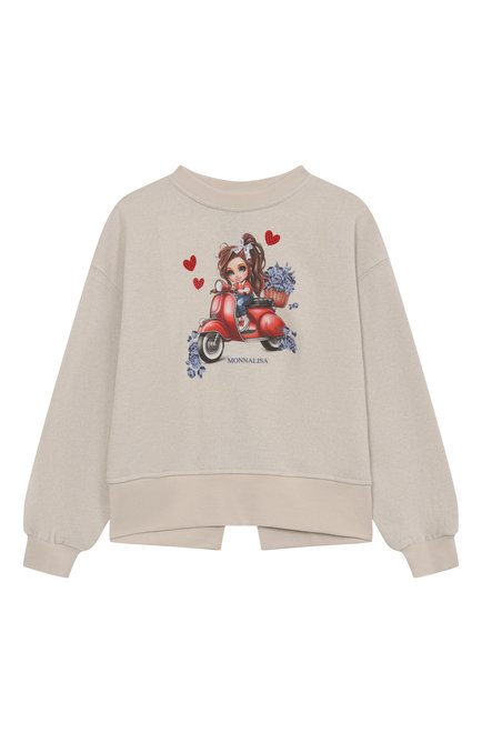 Хлопковый свитшот MONNALISA, арт. 19F603RU
