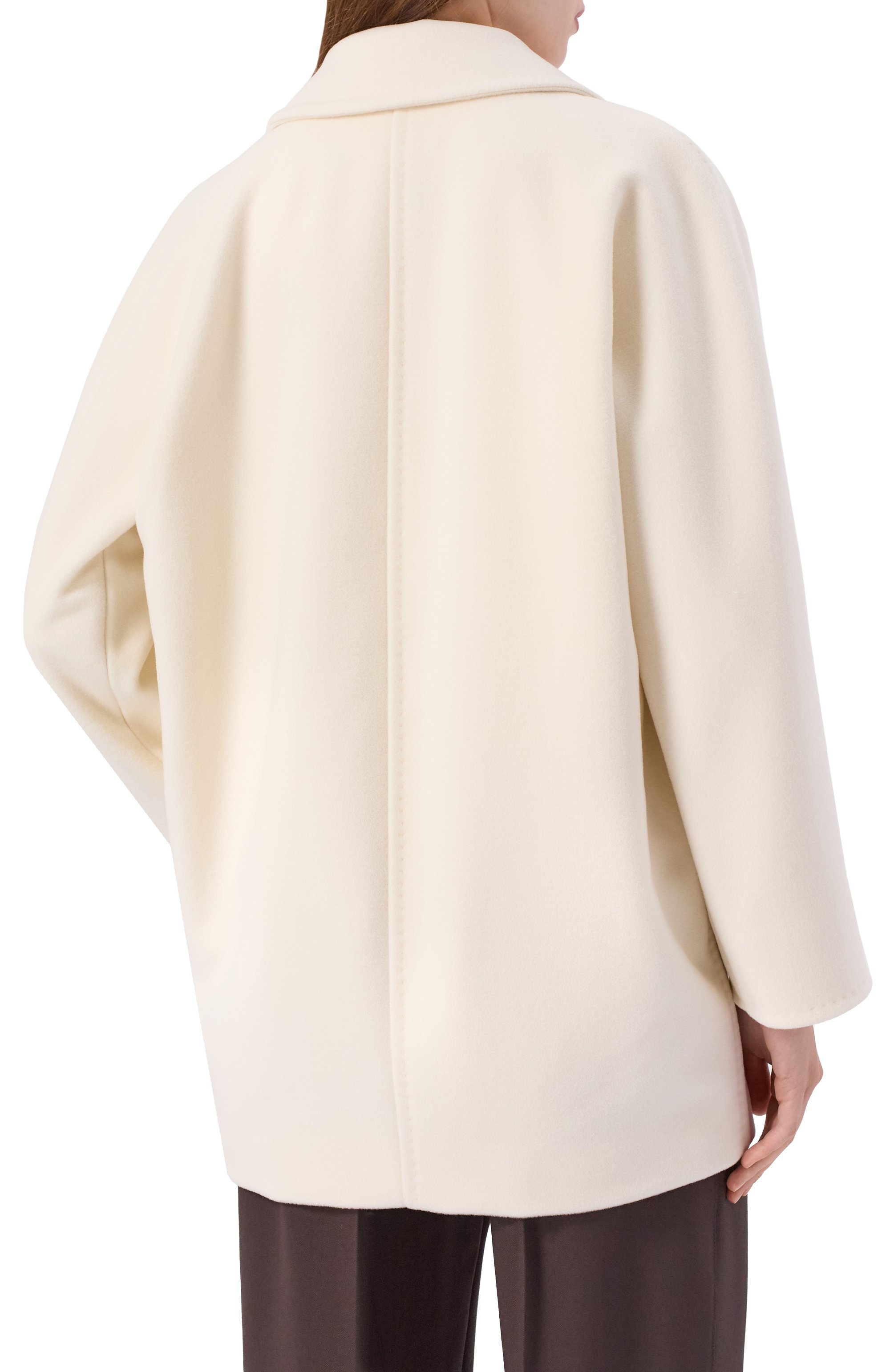 Пальто из шерсти и кашемира MAX MARA кремового цвета по цене 237500 руб., арт. REBUS, фото 4 Пальто из шерсти и кашемира MAX MARA, арт. REBUS, фото 4