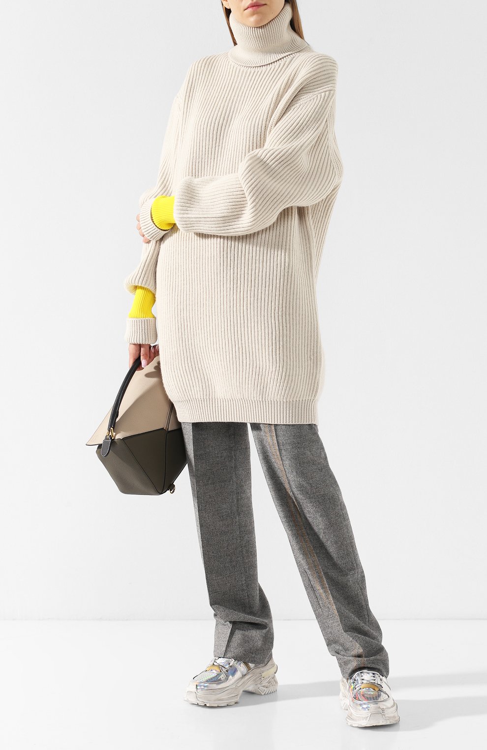 Удлиненный шерстяной пуловер свободного кроя MAISON MARGIELA, арт. S29GP0057/S16555, фото 2