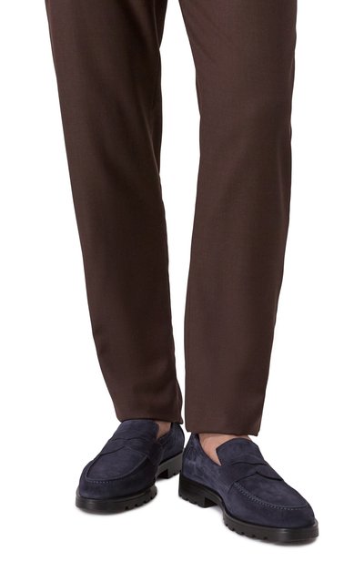 Замшевые лоферы detroit SANTONI, арт. MGDG18610NE0BSEY, фото 3