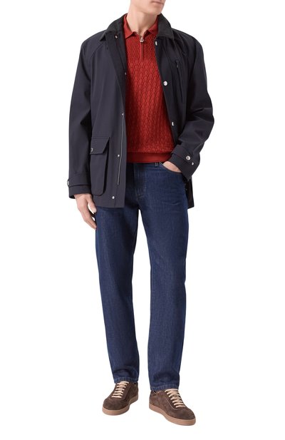 Мужская поло из шелка и хлопка STEFANO RICCI, арт. K818109P31/F26175