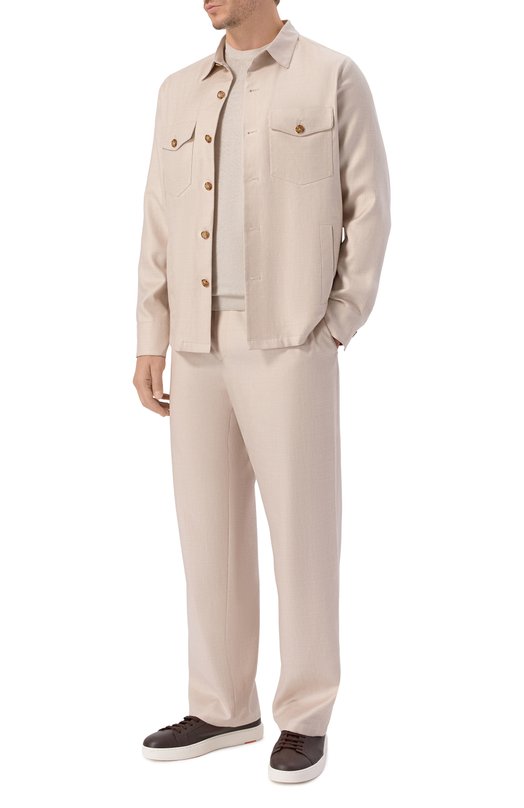 Брюки из кашемира и шелка Colombo PA00505/TEX/77541-10 Бежевый  PA00505/TEX/77541-10 Фото 2