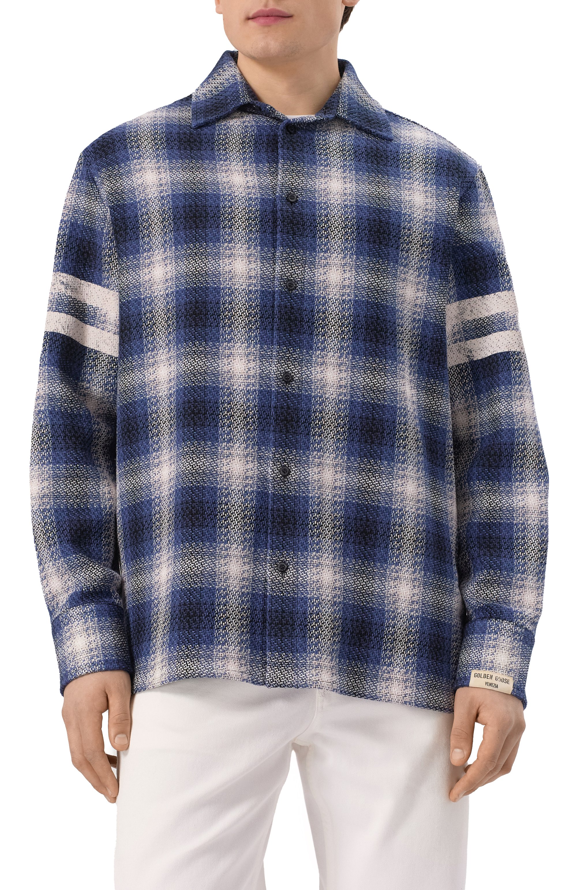 Хлопковая рубашка GOLDEN GOOSE DELUXE BRAND, арт. GMP02253.P001899, фото 3