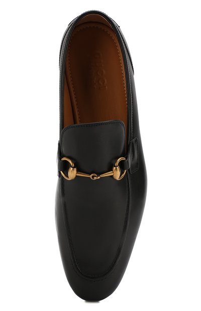 Кожаные лоферы gucci jordaan GUCCI, арт. 406994/BLM00, фото 5