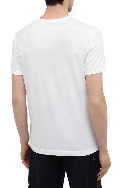 Хлопковая футболка DOLCE & GABBANA белого цвета по цене 42250 руб., арт. G8JX7T/FI76F, фото 4 Хлопковая футболка DOLCE & GABBANA, арт. G8JX7T/FI76F, фото 4