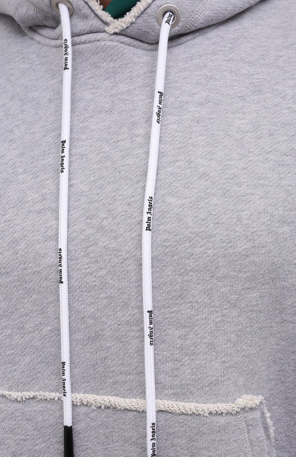 Хлопковое худи PALM ANGELS светло-серого цвета по цене 72750 руб., арт. PMBB109F21FLE0010801, фото 5 Хлопковое худи PALM ANGELS, арт. PMBB109F21FLE0010801, фото 5