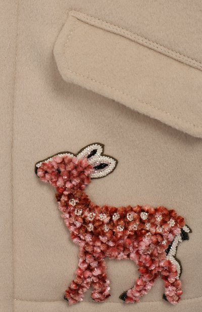 Шерстяная парка с меховой отделкой YVES SALOMON ENFANT, арт. 20WEM006XXCD01/4-6, фото 3