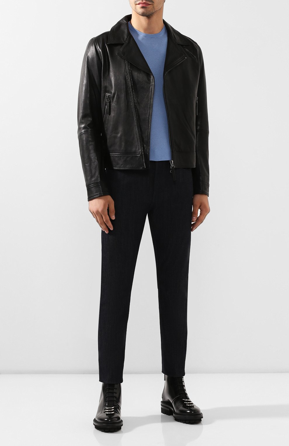 Кожаная косуха BOSS, арт. 50413032, фото 2