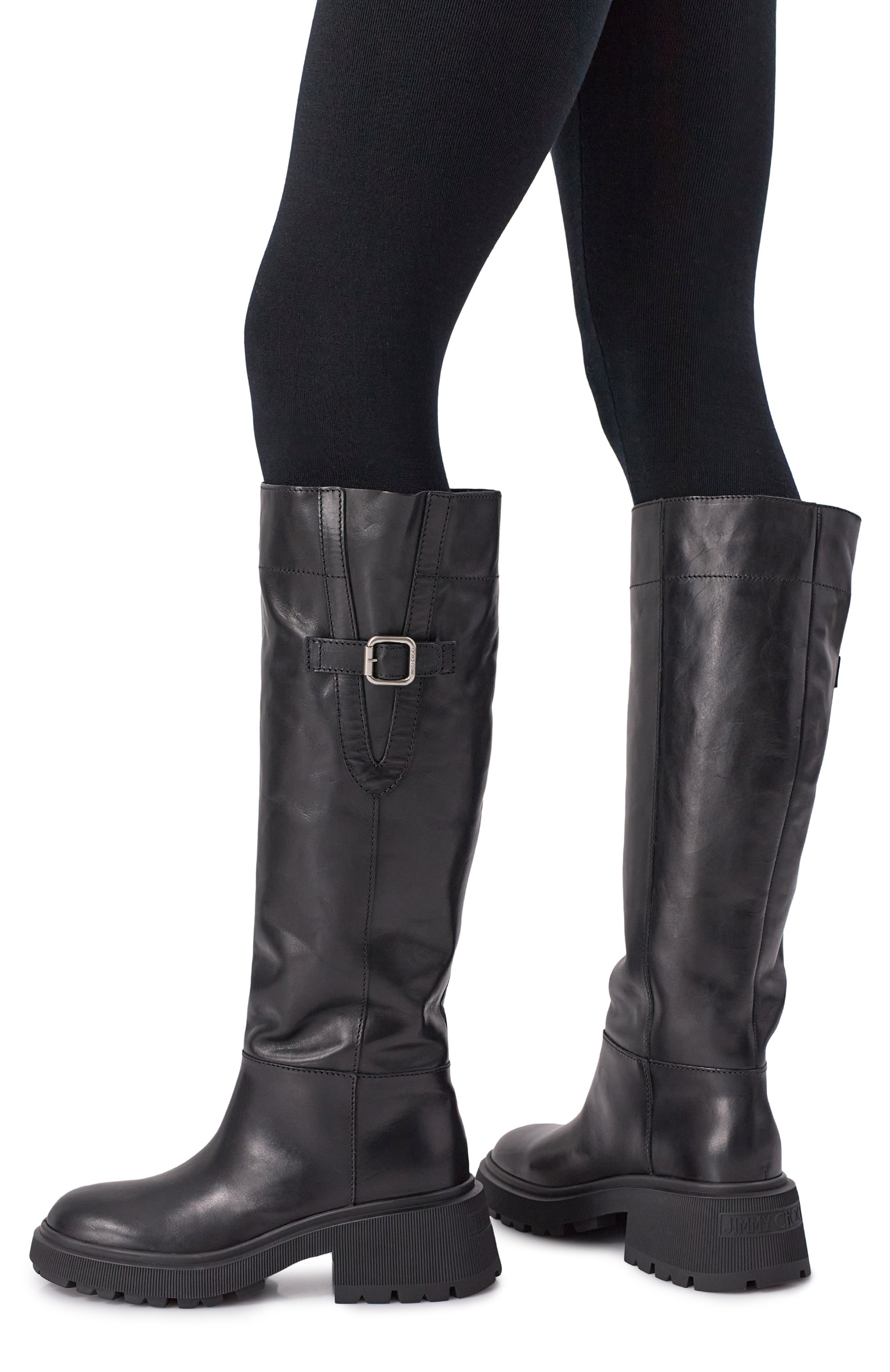 Кожаные сапоги tamsin JIMMY CHOO, арт. TAMSIN KB FLAT/WLZ, фото 2