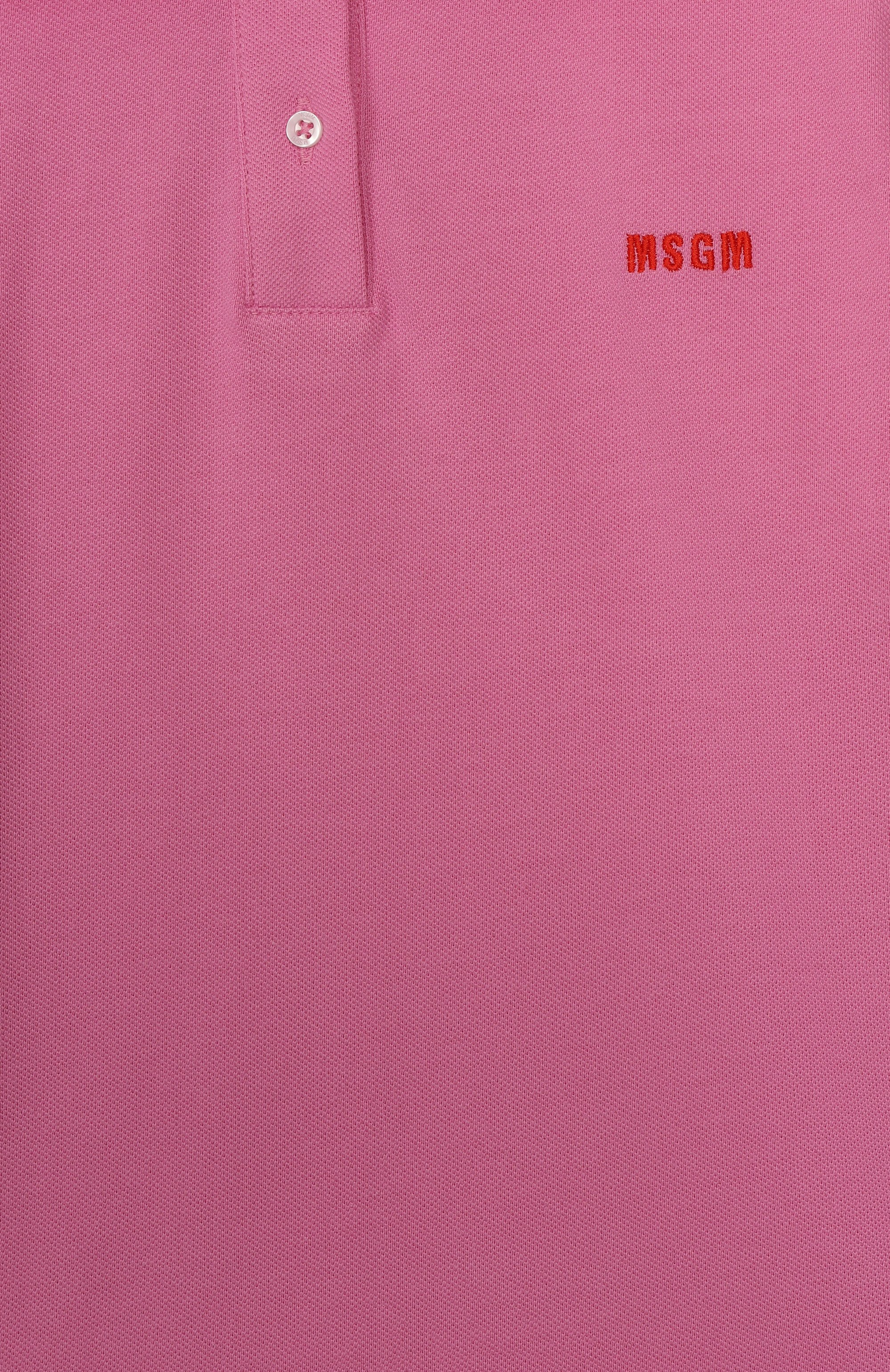 Хлопковое поло MSGM KIDS, арт. S5MSJGP0268, фото 3