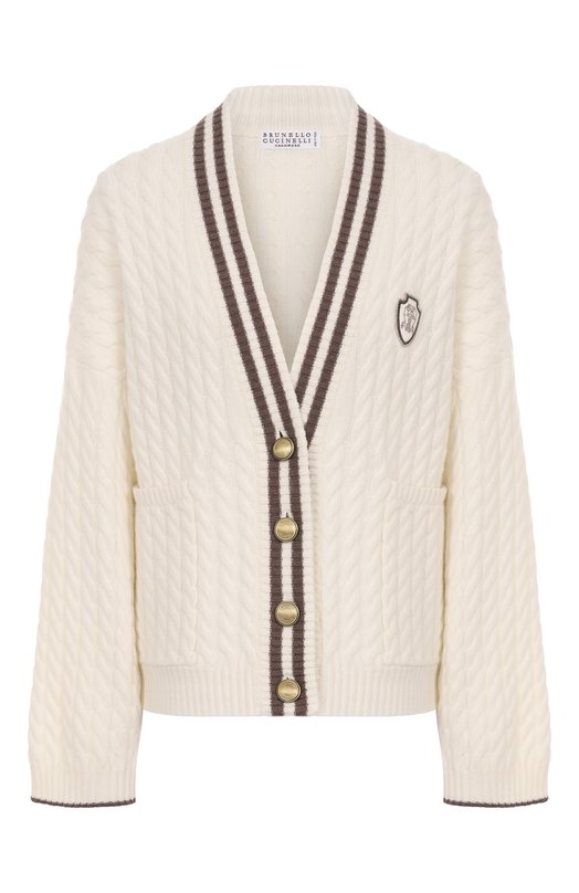 Кашемировый кардиган Brunello Cucinelli M12731516 Кремовый M12731516