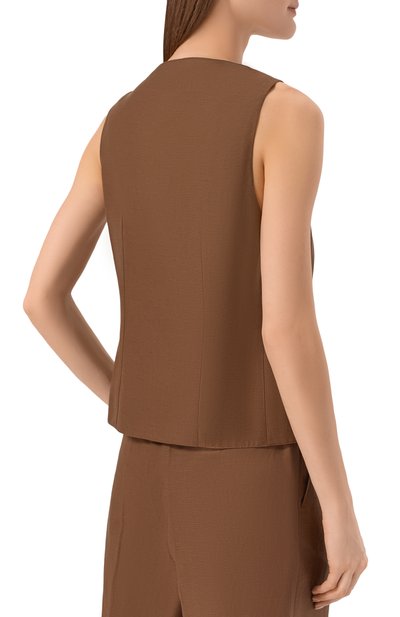 Жилет из лиоцелла и льна OFFICINE GENERALE, арт. S26WTLG405_001, фото 4
