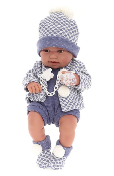 Кукла пупсик анжело ANTONIO JUAN синего цвета по цене 21130 руб., арт. 50035, фото 1 Кукла пупсик анжело ANTONIO JUAN, арт. 50035, фото 1