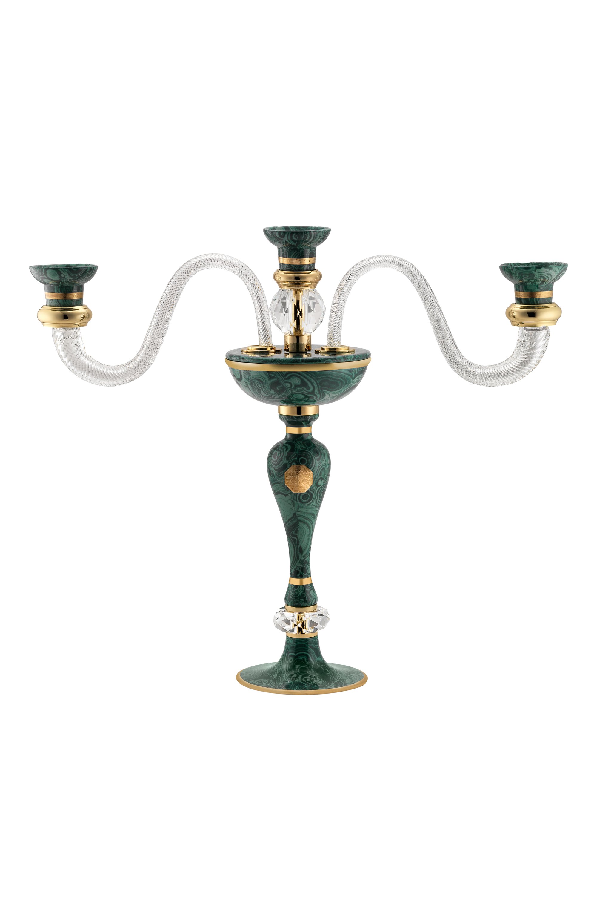 Подсвечник на три свечи royal malachite STEFANO RICCI, арт. 0A03CANDLE/MLCH01, фото 1