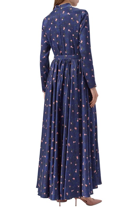 Шелковое платье OLOLOL OLDE127/1007.ROSE403 Синий  OLDE127/1007.ROSE403 Фото 3