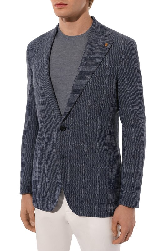 Хлопковый пиджак Sartoria Latorre JEF74/JF062 Синий  JEF74/JF062 Фото 4