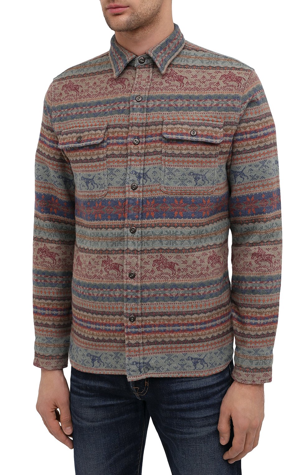 Хлопковая рубашка RRL, арт. 782799941, фото 3