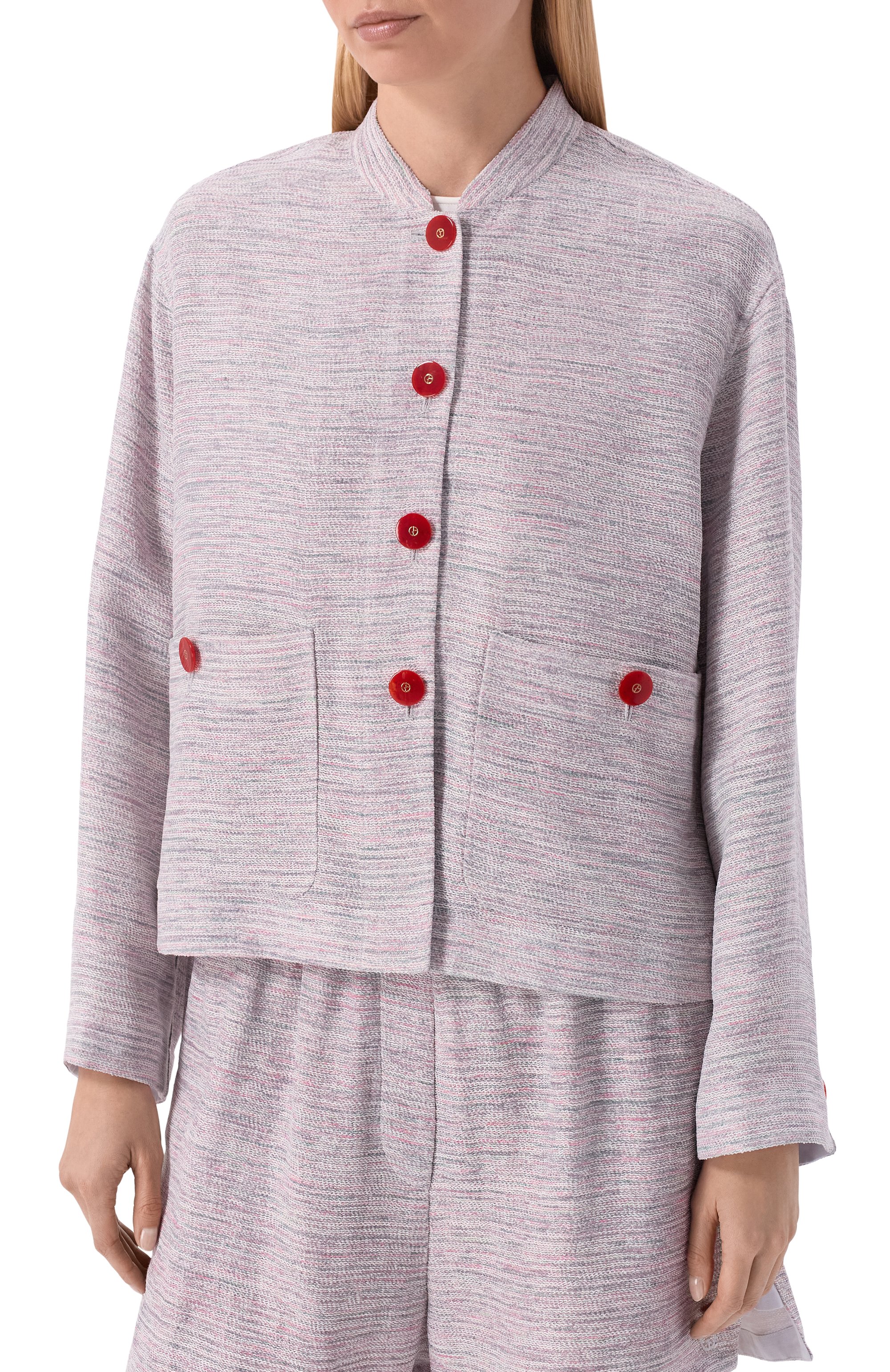 Жакет из вискозы и шелка GIORGIO ARMANI разноцветного цвета по цене 329000 руб., арт. GW002960/TE20207, фото 3 Жакет из вискозы и шелка GIORGIO ARMANI, арт. GW002960/TE20207, фото 3