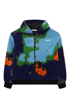 Детского куртка MSGM KIDS разноцветного цвета, арт. F3MSJBZH115 | Фото 1 (Рукава: Длинные; Кросс-КТ: Утепленный; Материал внешний: Синтетический материал; Материал сплава: Проставлено; Материал подклада: Синтетический материал; Драгоценные камни: Проставлено)