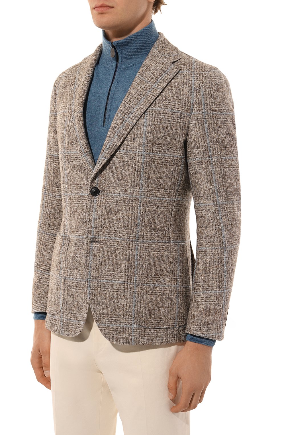 Пиджак из шерсти и хлопка WINDSOR коричневого цвета по цене 69950 руб., арт. 13 GIR0-J72, фото 5 Пиджак из шерсти и хлопка WINDSOR, арт. 13 GIR0-J72, фото 5