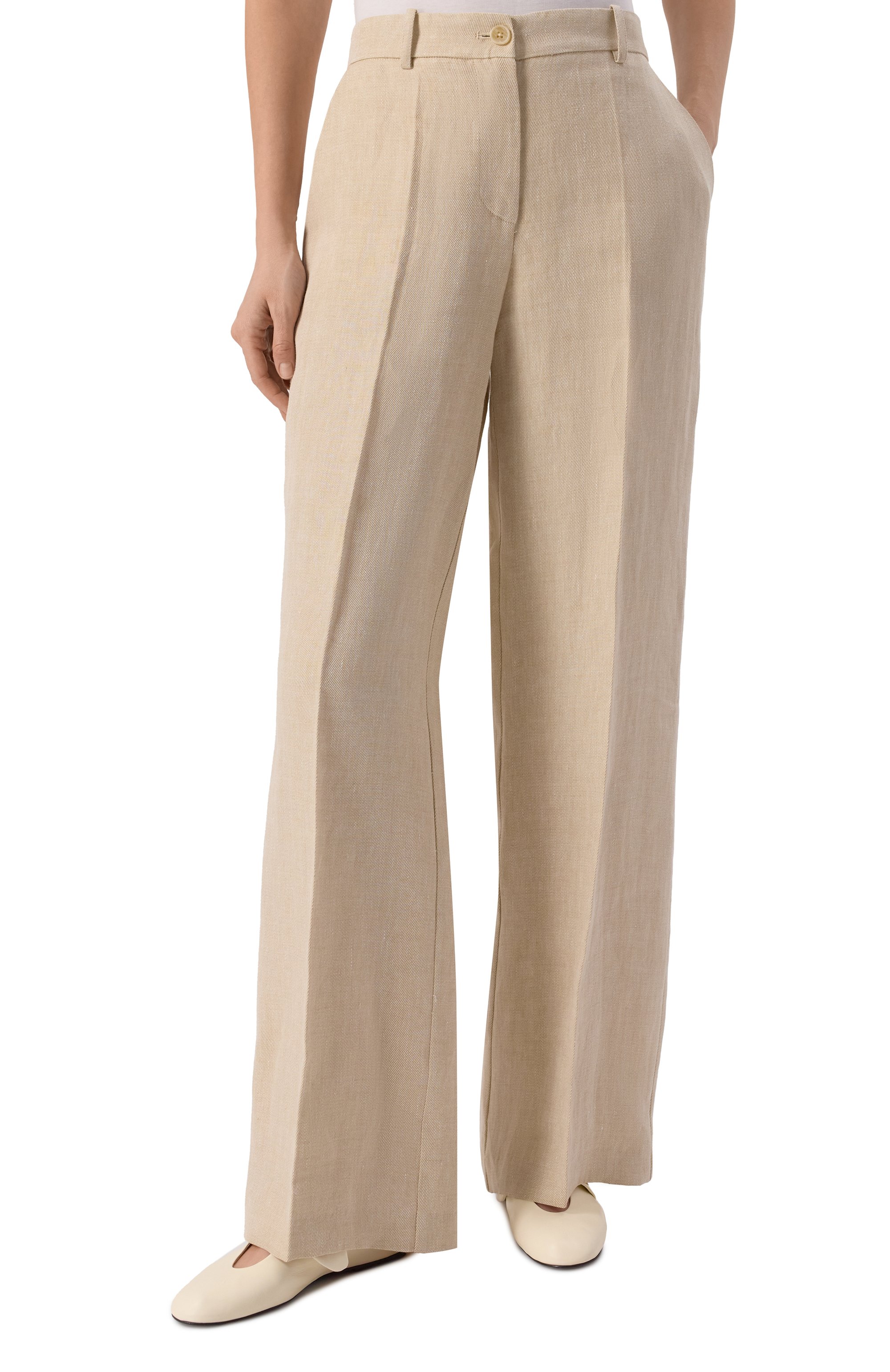 Льняные брюки P.A.R.O.S.H., арт. D232290, фото 3