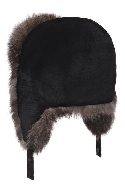 Меховая шапка-ушанка из норки и соболя MVST черного цвета по цене 382500 руб., арт. MH-03 SABLE FARM SIL 6/7 +MINK, фото 2 Меховая шапка-ушанка из норки и соболя MVST, арт. MH-03 SABLE FARM SIL 6/7 +MINK, фото 2