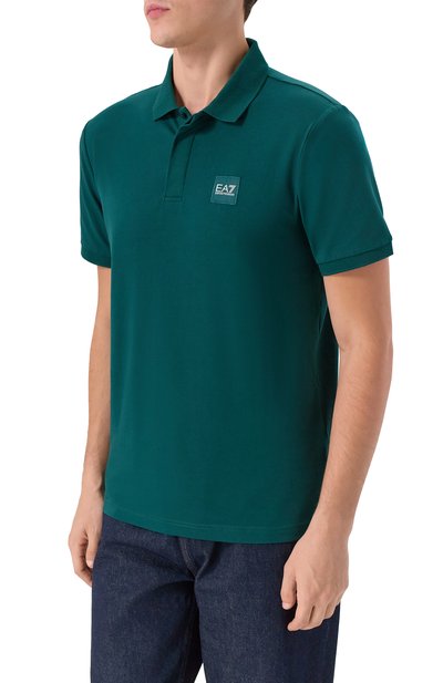 Хлопковое поло EA7 зеленого цвета по цене 11600 руб., арт. 7M000901/AF10373, фото 3 Хлопковое поло EA7, арт. 7M000901/AF10373, фото 3