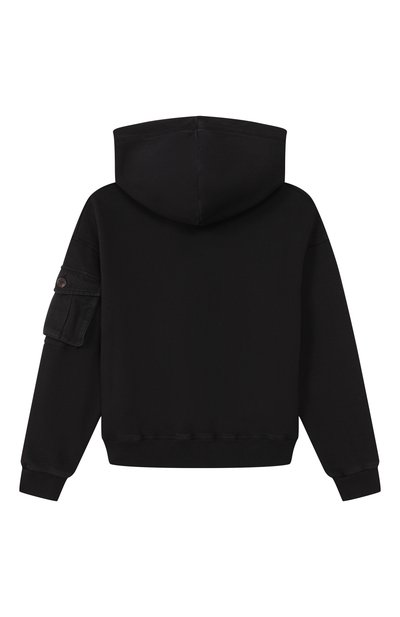Хлопковое худи DSQUARED2 черного цвета по цене 25400 руб., арт. DQ2735/D0AC6_001, фото 2 Хлопковое худи DSQUARED2, арт. DQ2735/D0AC6_001, фото 2