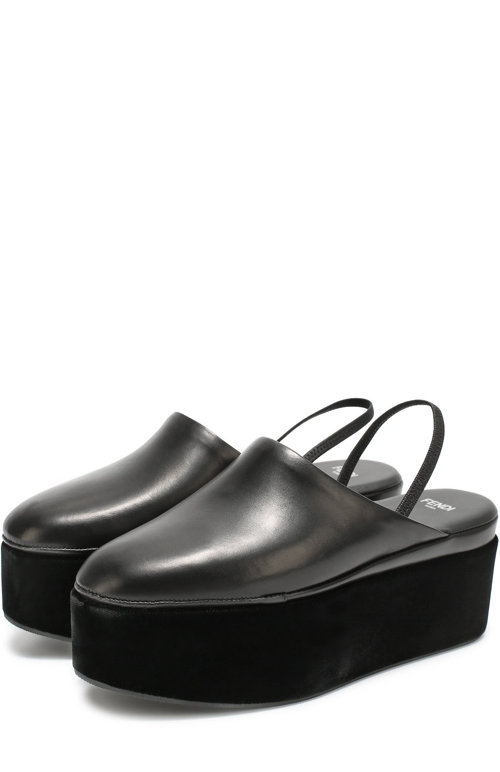 Кожаные сабо на платформе FENDI, арт. 806207/MWY, фото 1