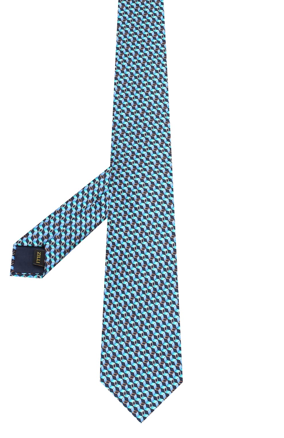 Шелковый галстук ZILLI синего цвета по цене 25800 руб., арт. 50242/TIES, фото 2 Шелковый галстук ZILLI, арт. 50242/TIES, фото 2