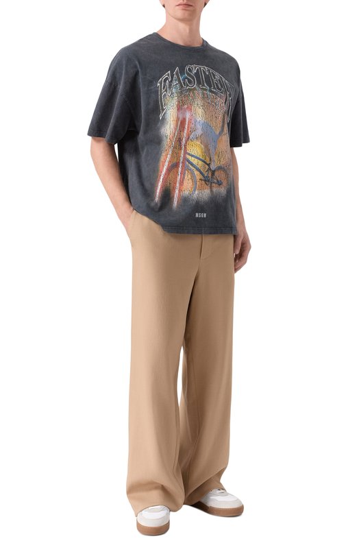 Хлопковая футболка MSGM 4040MM110SE/267091 Серый  4040MM110SE/267091 Фото 2