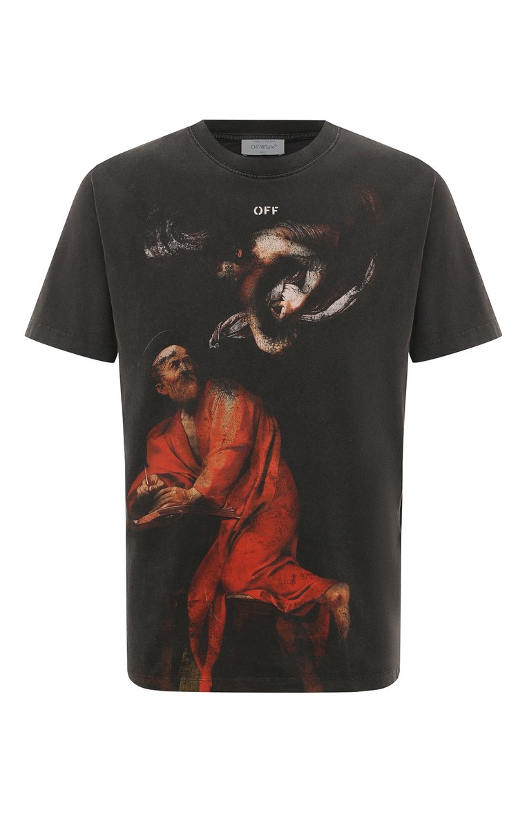 Хлопковая футболка OFF-WHITE, арт. 0MAA027F23JER004, фото 1