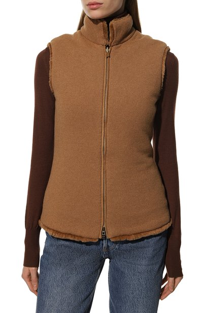 Двусторонний жилет из меха норки и ш�ерсти викуньи LORO PIANA, арт. FAC5715_, фото 3