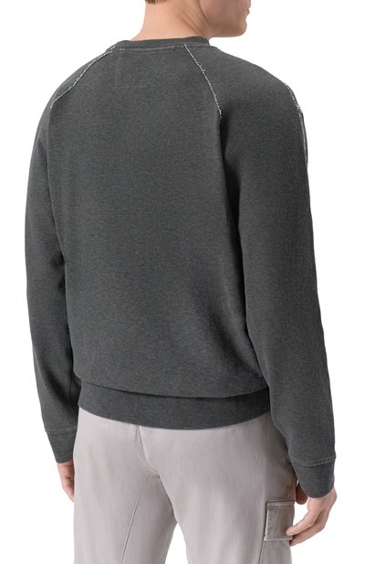 Хлопковый свитшот C.P. COMPANY серого цвета по цене 34750 руб., арт. 20CMSS198A/110644P, фото 4 Хлопковый свитшот C.P. COMPANY, арт. 20CMSS198A/110644P, фото 4