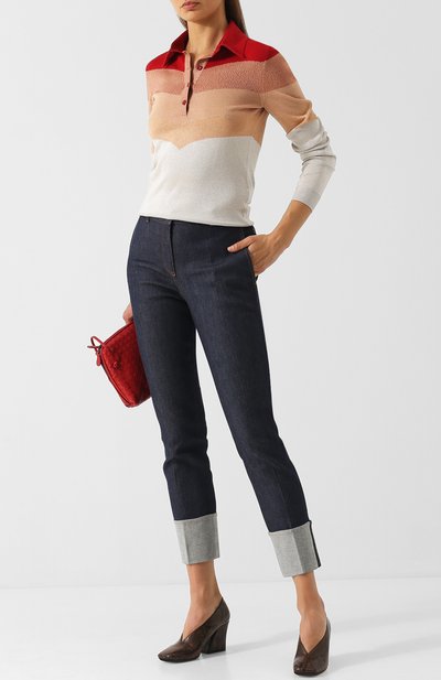 Поло из смеси шерсти и вискозы с принтом BOTTEGA VENETA, арт. 514012/VERR0, фото 2