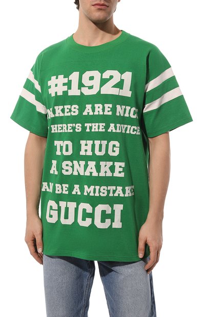 Хлопковая футболка GUCCI, арт. 655459 XJDJP, фото 3
