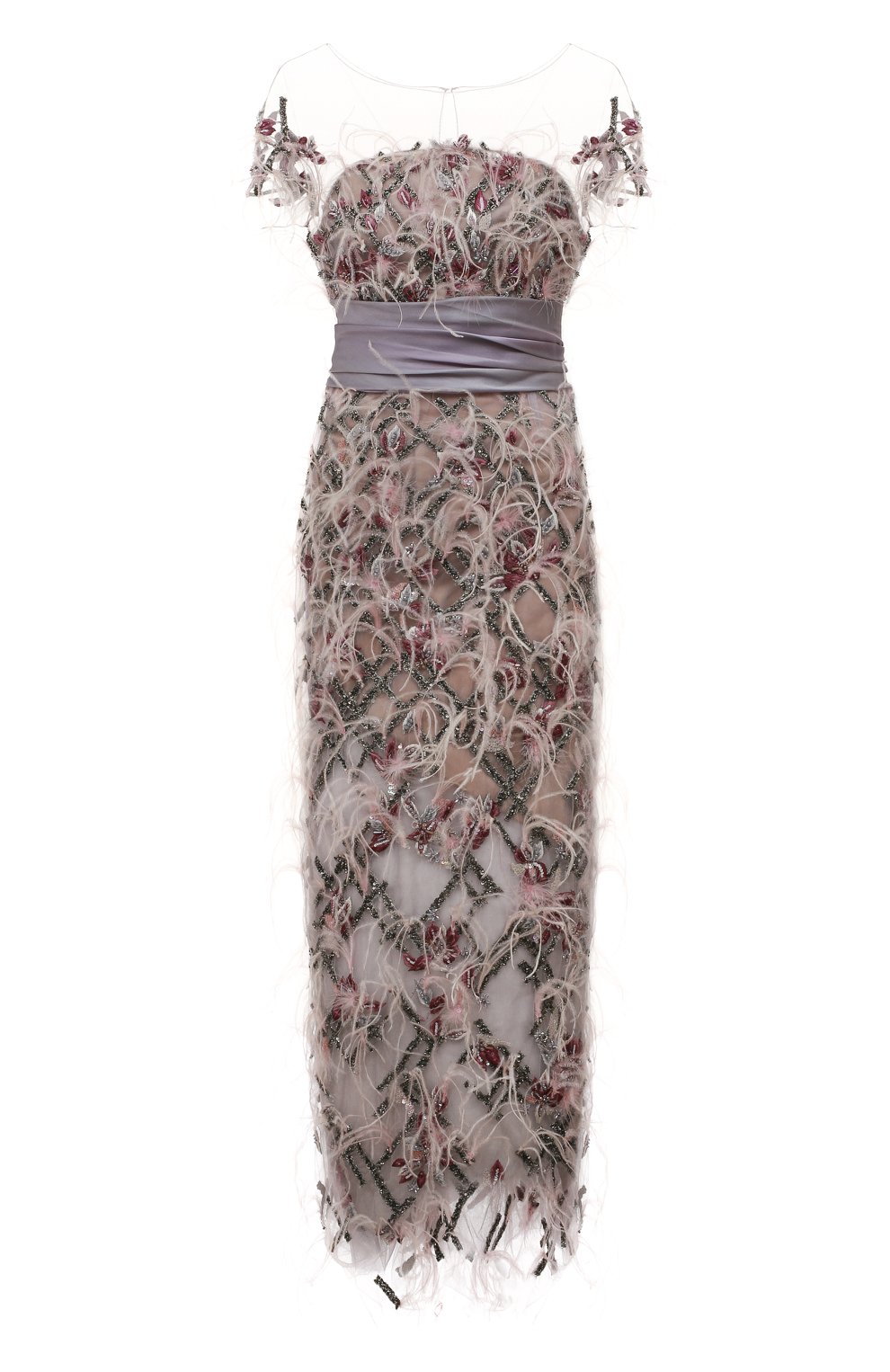 Платье MARCHESA сиреневого цвета по цене 760500 руб., арт. M26811, фото 1 Платье MARCHESA, арт. M26811, фото 1