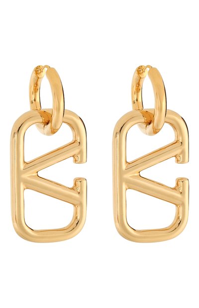 Серьги vlogo VALENTINO золотого цвета по цене 48500 руб., арт. SW2J0C79/MET, фото 3 Серьги vlogo VALENTINO, арт. SW2J0C79/MET, фото 3