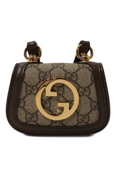 Мужской футляр для кредитных карт blondie GUCCI коричневого цвета, арт. 698635/K9GSG | Фото 1 (Материал: Текстиль; Материал сплава: Проставлено; Нос: Не проставлено)
