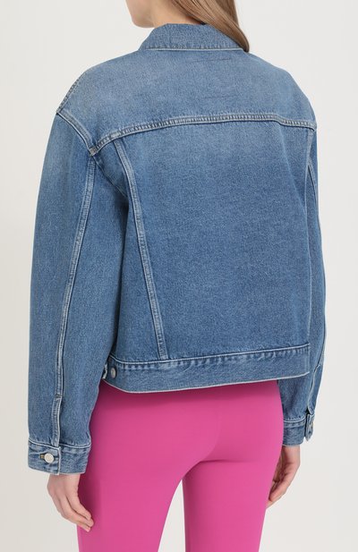Джинсовая куртка свободного кроя с потертостями BALENCIAGA, арт. 446443/TSB06, фото 4